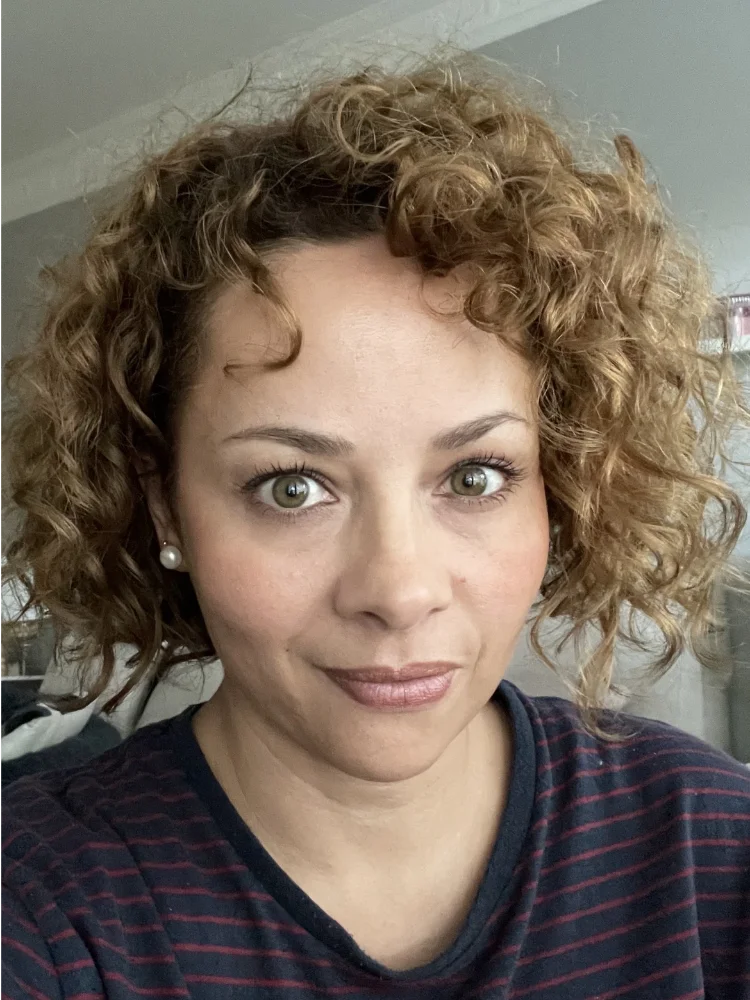 Front view of Charnelle’s hair before treatment