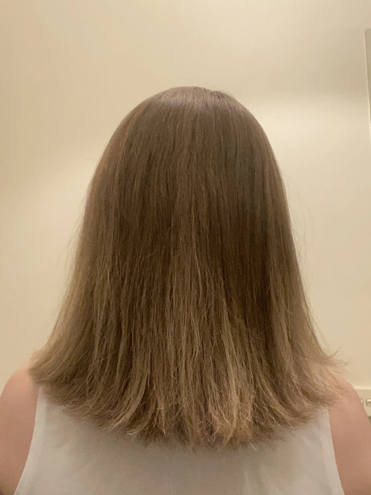 Back view of Tegan’s hair after treatment
